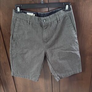 Volcom Gray Flat Front Shorts Casual Style